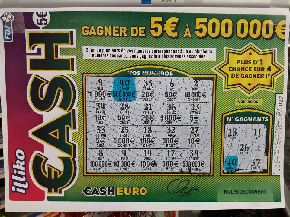 ticket-gagnant-cash-500000-euros-vosges - Le Lorrain
